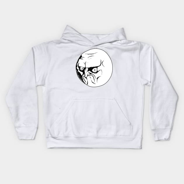 No Face Meme Kids Hoodie by FlashmanBiscuit